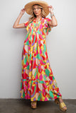 Geometric Challs Maxi Dress