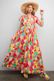 Geometric Challs Maxi Dress