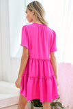 Hot Pink Tiered Dress