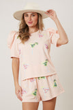 Peach Martini Sequin Top