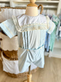 Phoenix & Ren Light Blue Heirloom Brooks Button On
