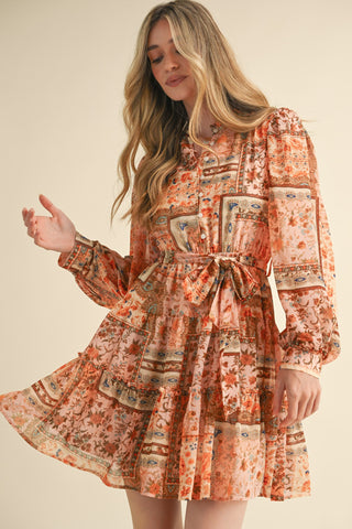 Dusty Pink Patch Dress