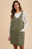 Sage Green Stretch Overall Dress