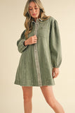 Ash Olive Denim Dress