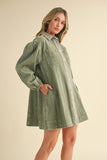 Ash Olive Denim Dress