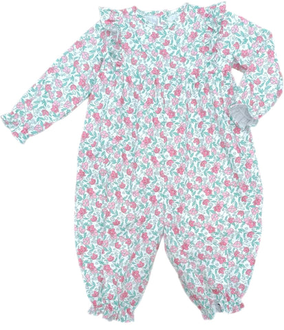 James & Lottie Harper Green & Pink Floral Long Bubble