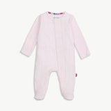 Magnetic Me Love Lines Pink Pointelle Footie