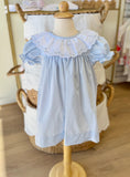 Anvy Kids Blue Lace Collar Dress