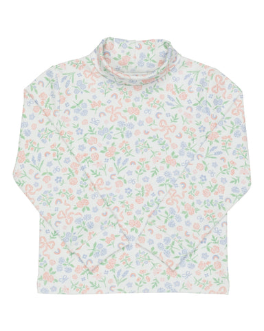 Grace & James Kids Dotsy Floral Turtleneck