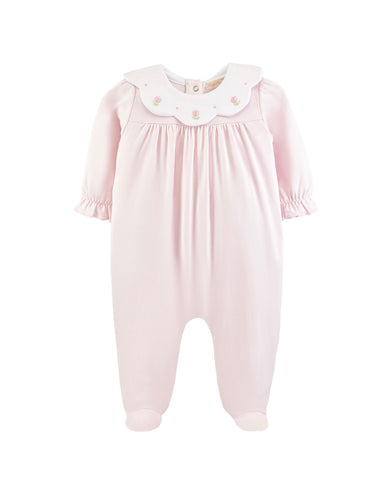 Baby Club Chic Scallop Collar Rose Footie