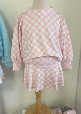 Honesty Pink Gingham Boxy Top