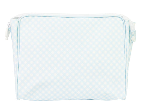 Apple of My Isla Blue Gingham The Go Bag- Small