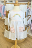 Squiggles by Charlie Blue Dot Rainbow Dress