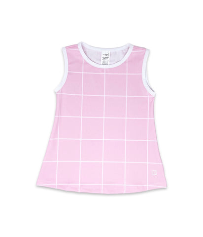 Set Fashions Pink Windowpane Tori Tank