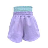 Pleat Collection Purple Comer Shorts