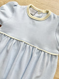 Squiggles by Charlie Blue Mini Stripe/Yellow Bubble
