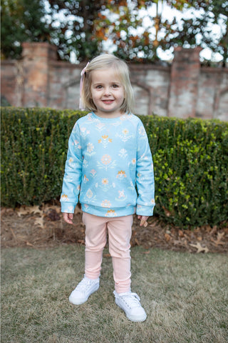 Grace & James Kids Emmy Floral Sweatshirt Legging Set