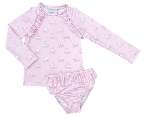 James & Lottie Set Sail Charotte Rash Guard Swimsuit
