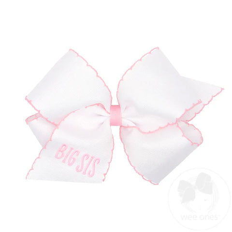Wee Ones Pink Big Sister Bow - Small King