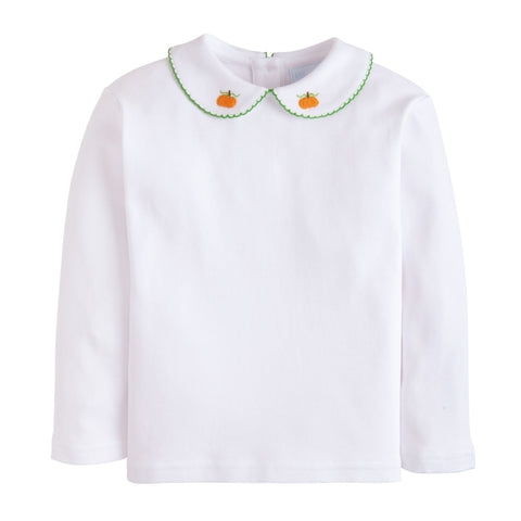 Little English Long Sleeve Pumpkin Pinpoint Short