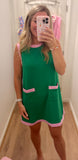 Pink & Green Athleisure Pocket Dress