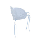 Baby Sen White Eyelet Lace Daygown & Bonnet- BLUE