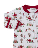 Kissy Kissy Up, Up & Away Santa Pups Zip Footie