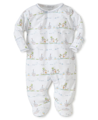 Kissy Kissy Blue Noah's Ark Footie