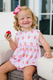 James & Lottie Strawberry Stripe Knit Lottie Bubble PRESALE