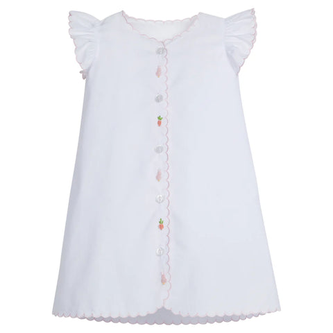 Little English Hand Embroidered Pink Bunny Day Gown