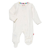 Magnetic Me Cream Dot Footie/Coverall