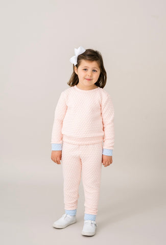 Lullaby Set Pink Quilted Sweatsuit