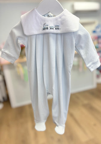 Baby Club Chic Train Bib Footie
