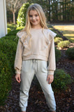 Pleat Collection Beige Livvy Sweatshirt