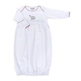 Magnolia Baby Elephant Football Embroidered Gathered Gown