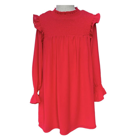 Pleat Collection Red Lottie Dress