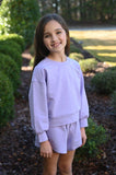 Pleat Collection Purple Comer Shorts