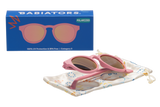 Pretty in Pink Polarized Keyhole Sunglasses w/ Mirrored Lens