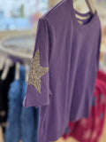 Paper Flower Rhinestone Stars T Shirt