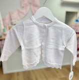 Petit Ami White Bolero Sweater