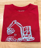 Mustard & Ketchup Kids Red Heart Digger Tee