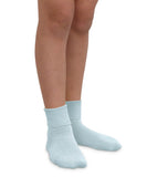Jefferies Smooth Edge Turn Cuff Socks (White, Pink, Blue)