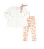 Lullaby Set Little Pumpkin Quilted Pima Legging Set