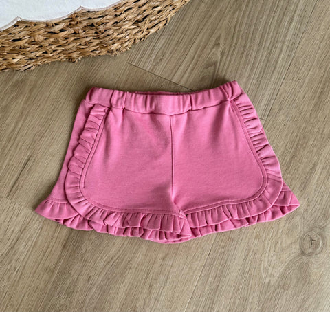 Luigi Kids Bubblegum Side Ruffle Shorts