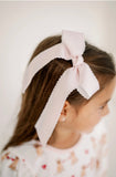 Lullaby Set Pink Bitty Dot Long Tail Bow