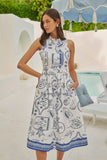 Seaside Button Down Midi Dress