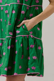 Vivi Green Floral Dress