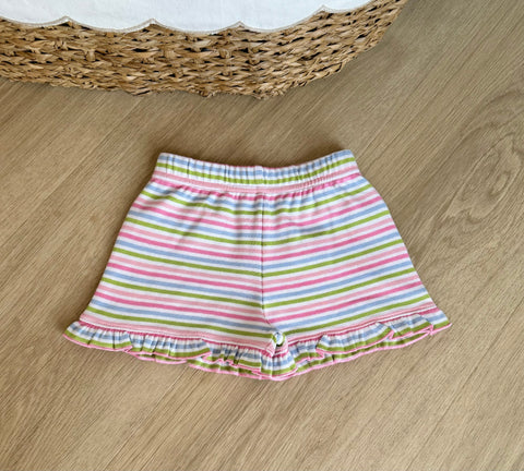 Luigi Kids Candy Stripe Ruffle Shorts
