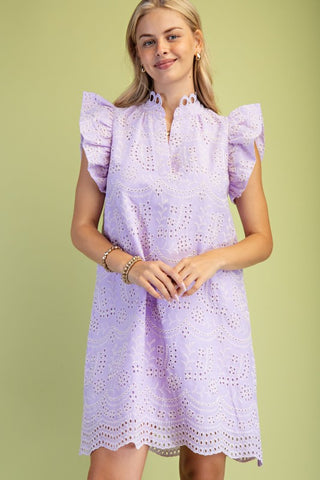 Lilac Eyelet Dress – Pink Sheep Boutique