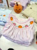 Petit Bebe Knit Pink Gingham Bishop Pumpkin Bloomer Set